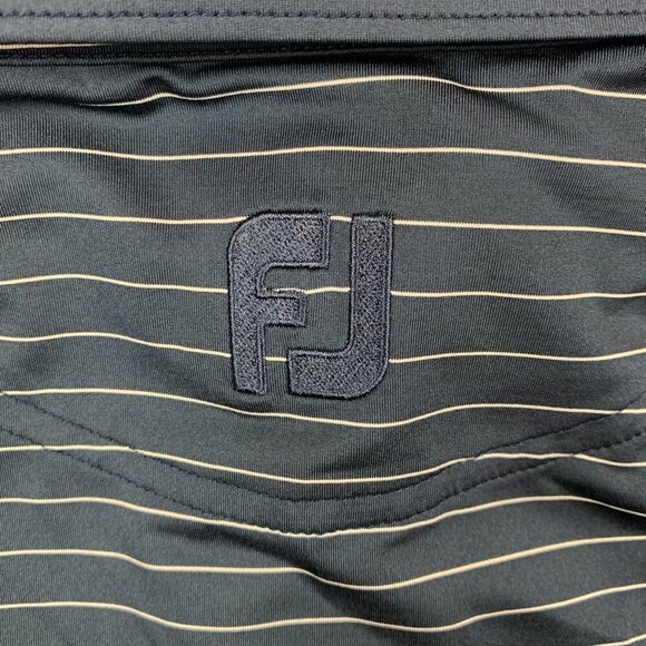 FootJoy Men's Navy Striped Polo Shirt - Picture 8 of 8